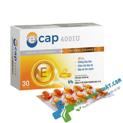 Ecap 400IU Hộp 30 Viên - Ngăn Ngừa Lão Hóa Da