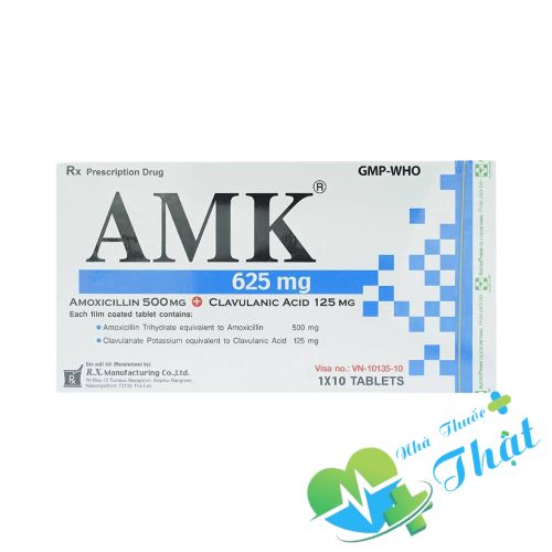 AMK 625mg Hộp 10 Viên - Điều Trị Nhiễm Trùng