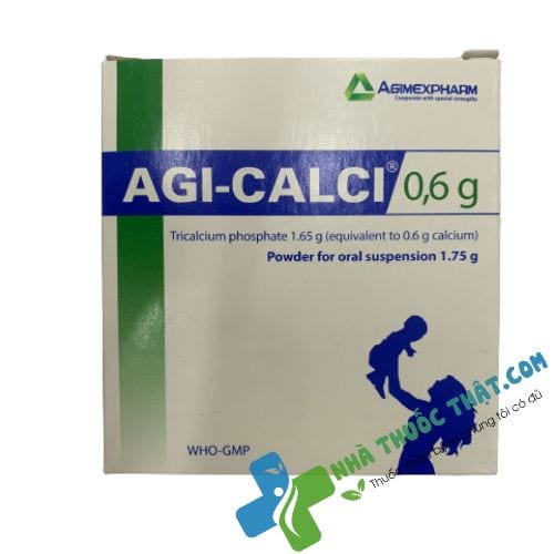 Agi Calci 0.6g Hộp 30 Gói - Điều Trị Loãng Xương