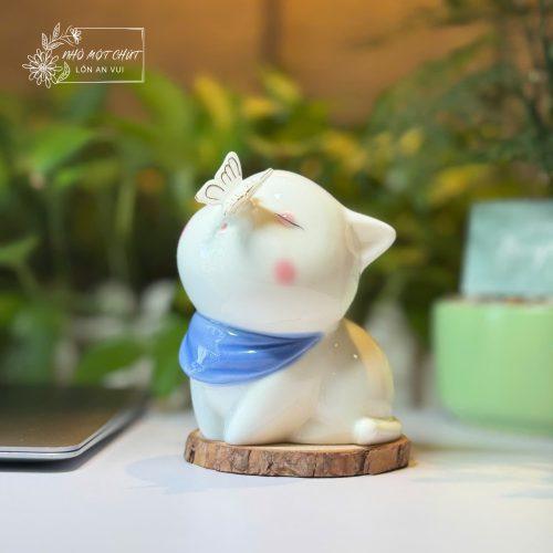 Mèo gốm An Yên decor bàn làm việc