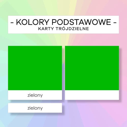Kolory - karty trójdzielne 11 szt.