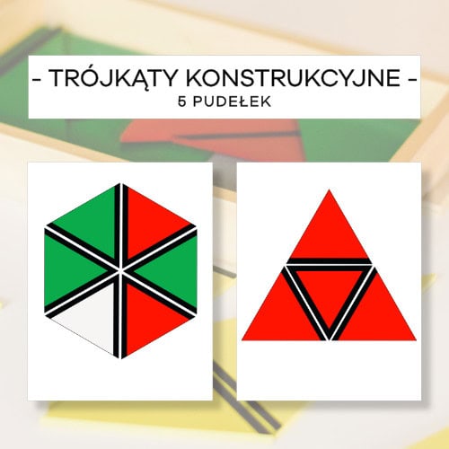 Trójkąty konstrukcyjne 5 pudełek