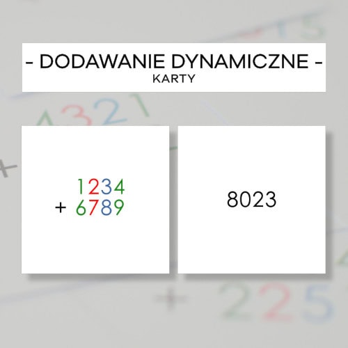 Dodawanie dynamiczne - karty do gry w znaczki