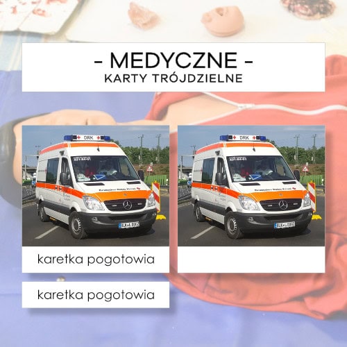 Medyczne - karty trójdzielne 25 szt.