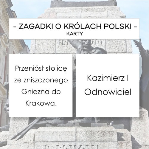 Historia - zagadki o królach i książętach Polski - karty