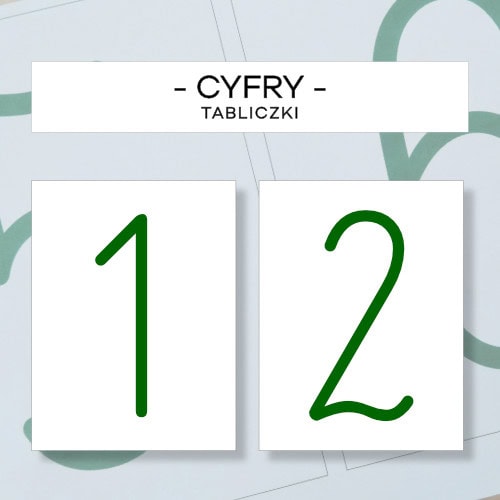 Cyfry - tabliczki do pisania w piasku
