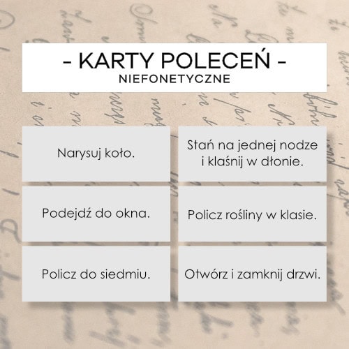 Karty poleceń niefonetyczne