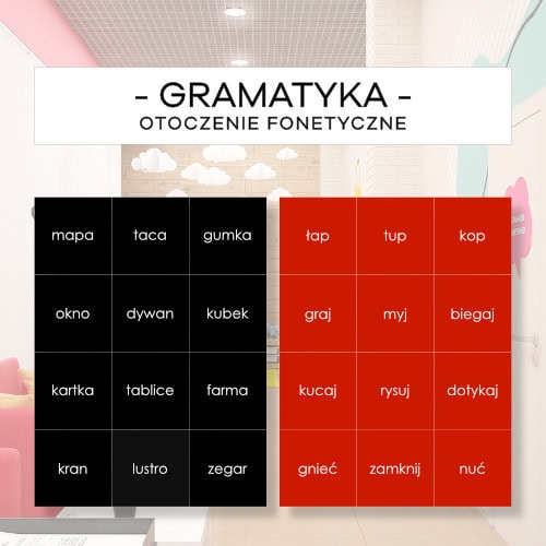 Gramatyka - karty otoczenia fonetyczne
