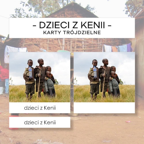 Dzieci Świata - Kenia - karty trójdzielne 12 szt.