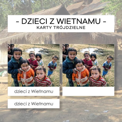 Dzieci Świata - Wietnam - karty trójdzielne 12 szt.