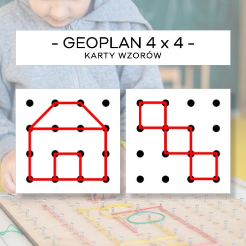 Geoplan 4x4 - karty wzorów 50 szt.