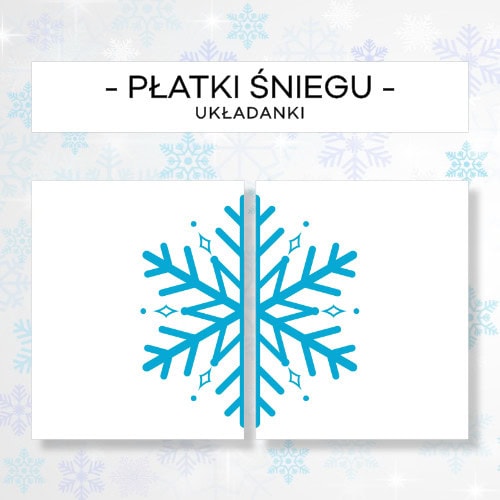 Płatki śniegu - puzzle 12 szt.