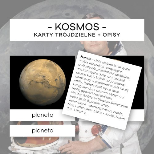 Kosmos cz. 2 - karty trójdzielne 10 szt. + opisy