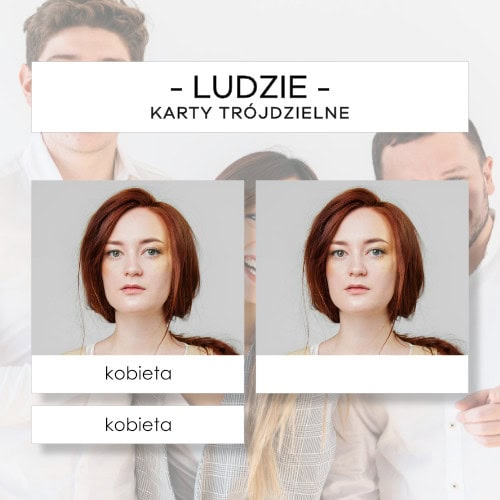 Ludzie - karty trójdzielne 8 szt.