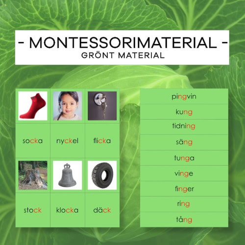 Zielony Materiał po szwedzku - Grönt material