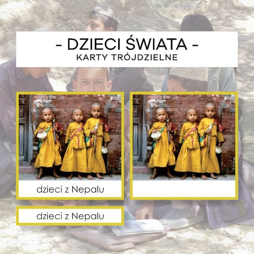 Dzieci Świata - karty trójdzielne 48 szt.