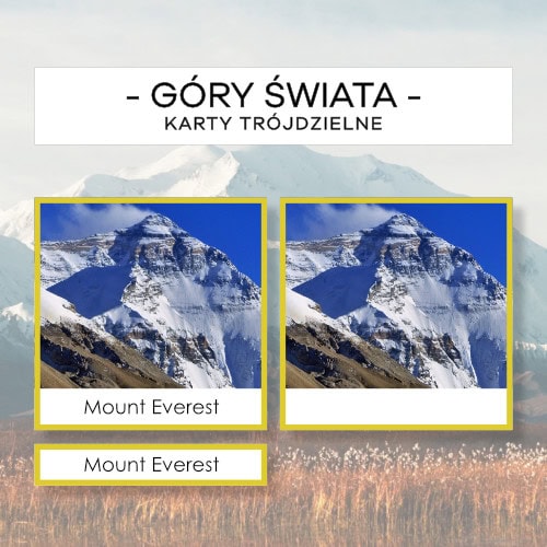 Góry świata - karty trójdzielne 25 szt.