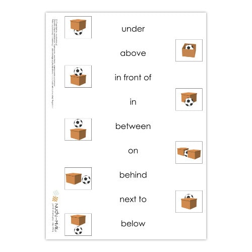 Prepositions - karty, domino, memo, układanki - materiał klasa 2 - obrazek 5