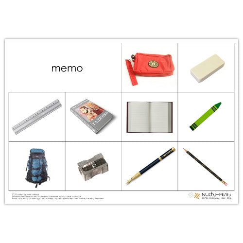 School - karty, domino, bingo, układanki - materiał klasa 1 - obrazek 10