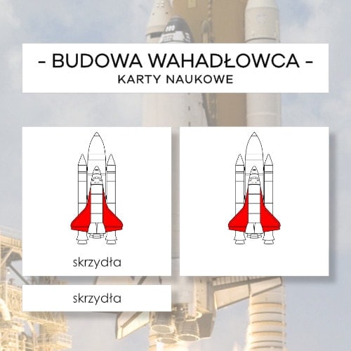 Budowa wahadłowca - karty naukowe 10 szt.