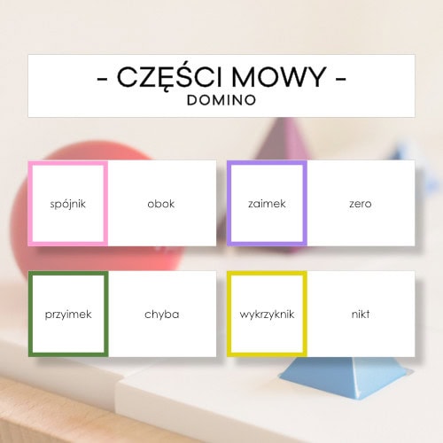 Części mowy cz. 2 - domino