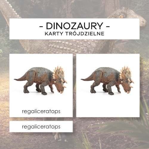 Dinozaury - karty trójdzielne 30 szt.