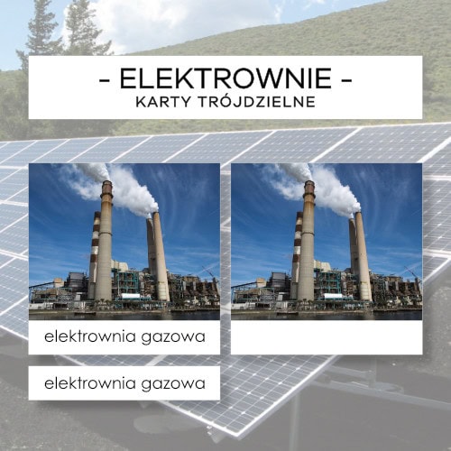 Elektrownie - karty trójdzielne 7 szt.