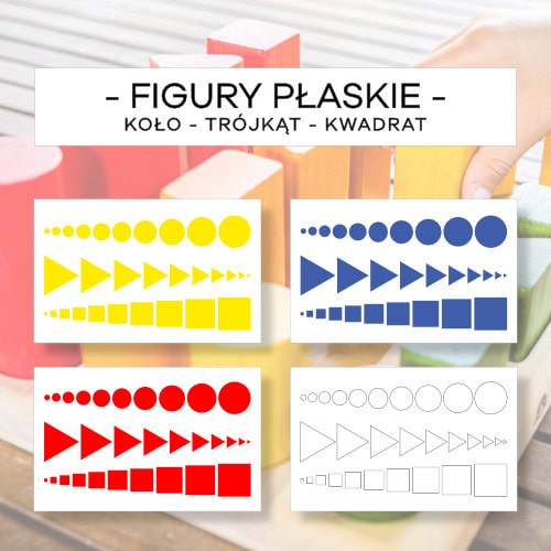 Figury płaskie - koło, kwadrat, trójkąt