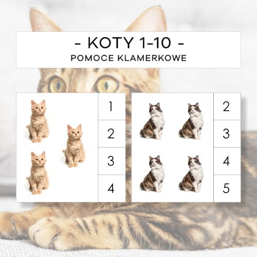 Koty 1-10 - pomoce klamerkowe
