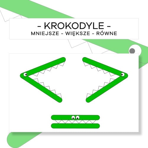Krokodyle - nierowność mniejsze-większe