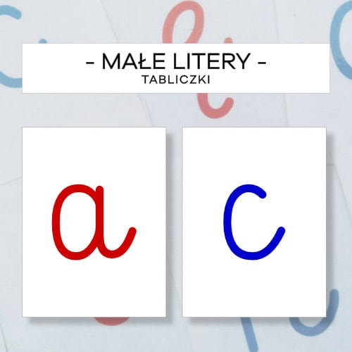 Małe litery - tabliczki do pisania w piasku