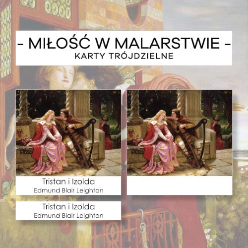 Miłość w malarstwie - karty trójdzielne 20 szt.