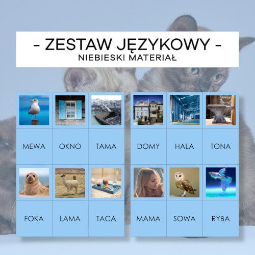 Niebieski Materiał Językowy 1 - zestaw pisany, mały i wielki druk - obrazek 3