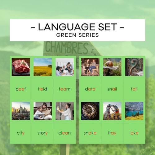 Green Language Series Set 1 - Zielony Materiał po angielsku