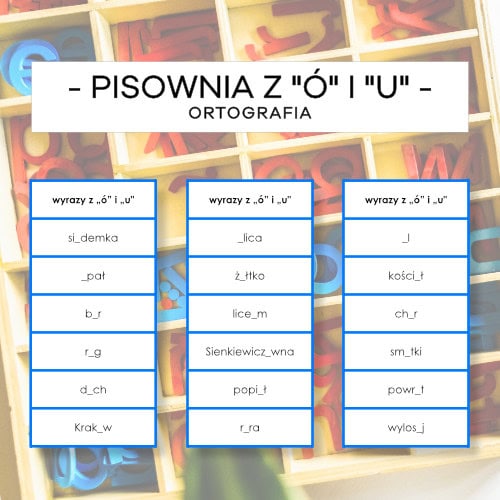 Ortografia "ó" i "u" - dyktando
