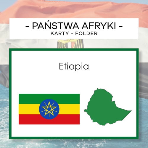 Państwa Afryki - karty folder 55 szt.