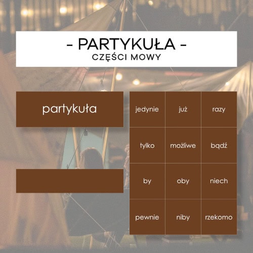 Partykuła - części mowy