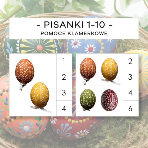 Pisanki 1-10 - pomoce klamerkowe