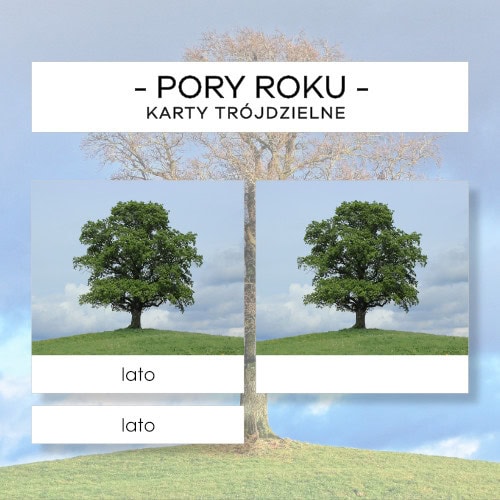 Pory roku- karty trójdzielne 4 szt.