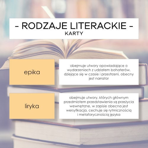 Rodzaje literackie - karty