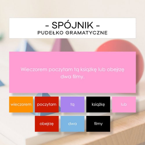Spójnikowe pudełko gramatyczne - części mowy