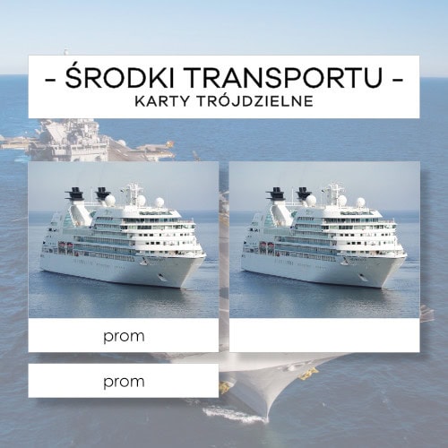 Środki transportu wodnego cz. 1 - karty trójdzielne 15 szt.