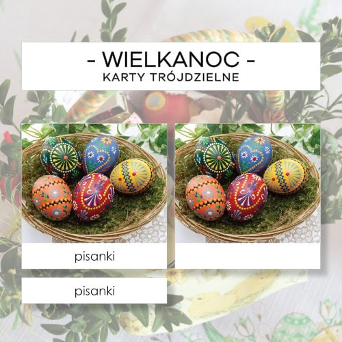 Wielkanoc - karty trójdzielne 10 szt.