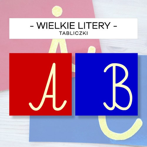 Wielkie litery - tabliczki do szorstkiego alfabetu