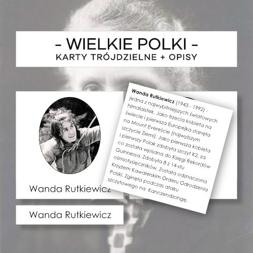 Wielkie Polki - karty trójdzielne 23 szt. + opisy