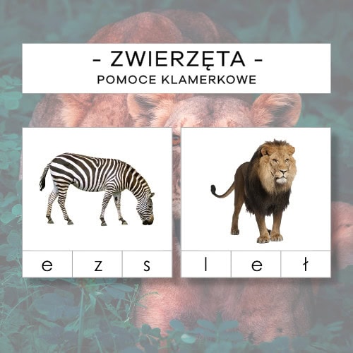 Zwierzęta - pomoce klamerkowe