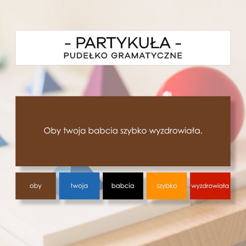 Partykułowe pudełko gramatyczne - części mowy