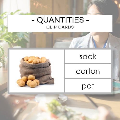 Quantities - clip cards