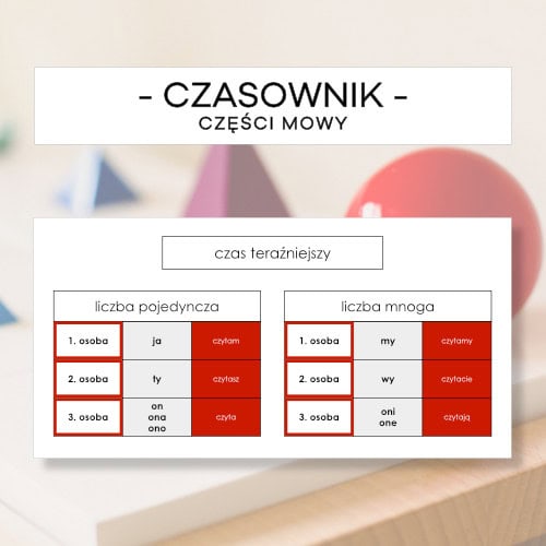 Czasownik - części mowy