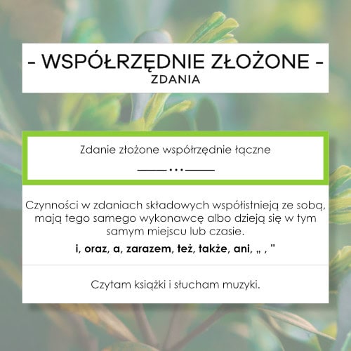 Zdania złożone współrzędnie